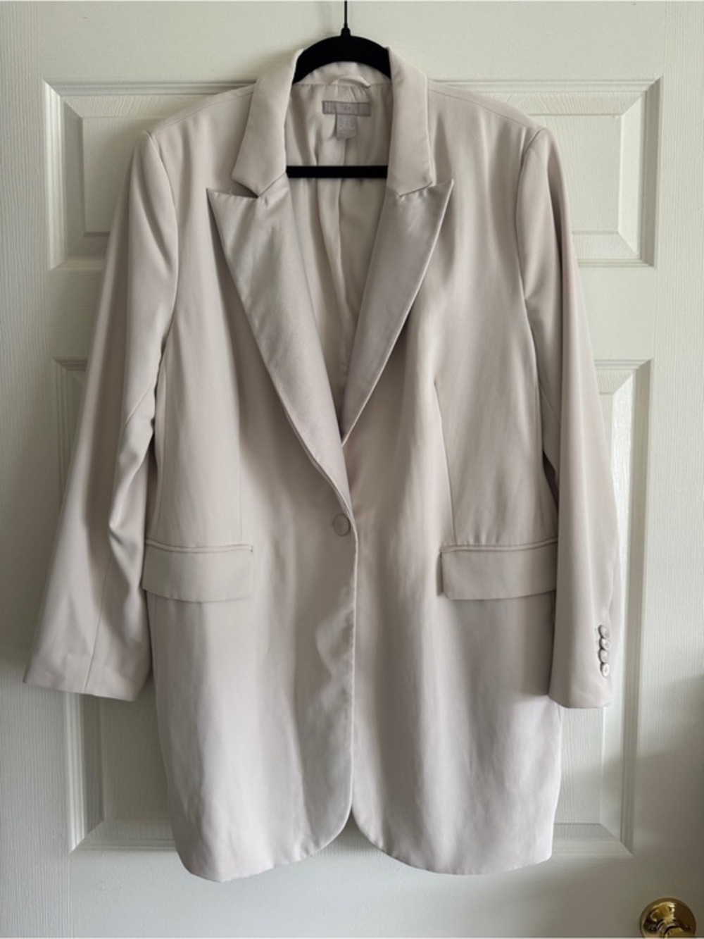 H&M Oversized Blazer – Stone/Light Taupe | Size XL